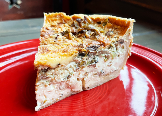 Mushroom, Smoked Gouda, and Leek Quiche